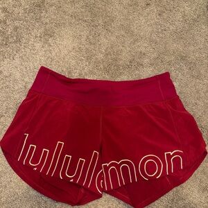 lululemon athletica Women's Bold Red Athletic Shorts
